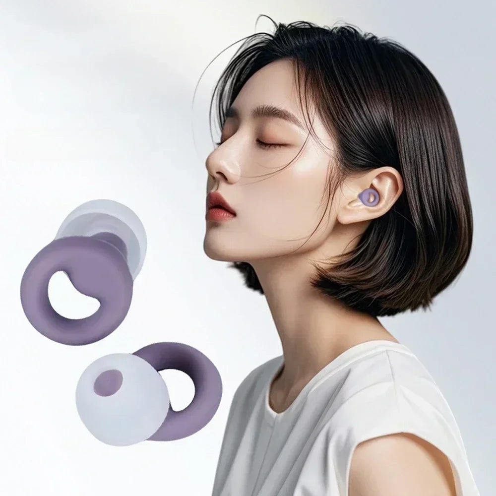 ZEN MOOD™ – Bouchons d’Oreilles en Silicone | Anti-Bruit, Étanches & Ultra-Confortables pour Sommeil, Natation & Détente